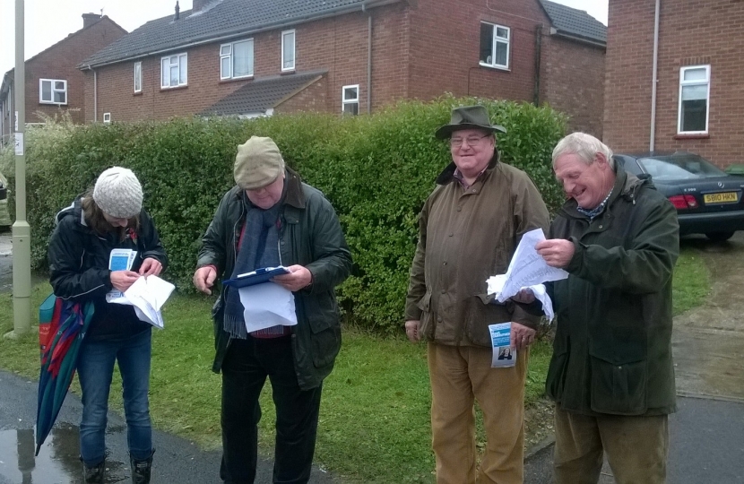 Kerri Carruthers campaigning for the Tadley South By-Election