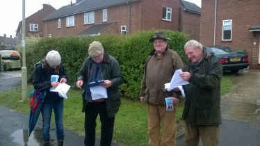 Kerri Carruthers campaigning for the Tadley South By-Election